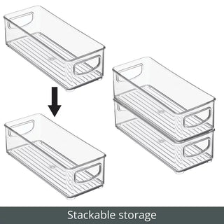 Organizer Kitchen Bin Set (4-Pack) - Clear