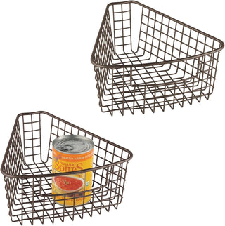 1/8 Lazy Susan Compact Wire Basket (4-Pack)