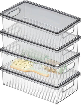 Organizer Storage Bins with Lids (8-Pack)