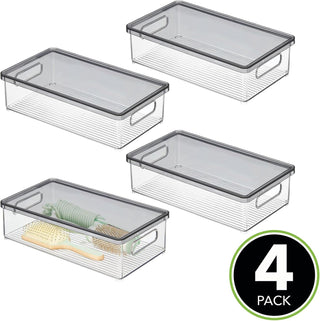 Organizer Storage Bins with Lids (8-Pack)