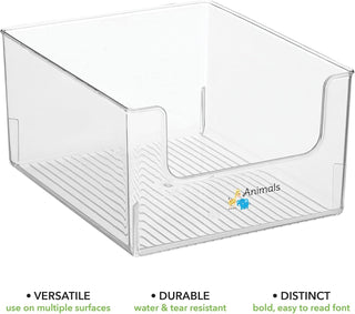 Front Dip Bin with Labels (8-Pack)