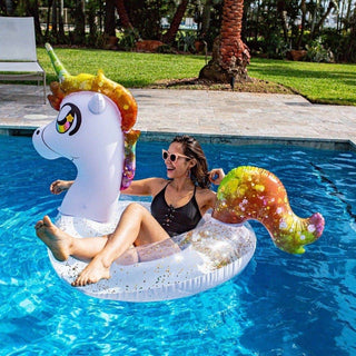 Glitter Unicorn Jumbo 48" Pool Tube