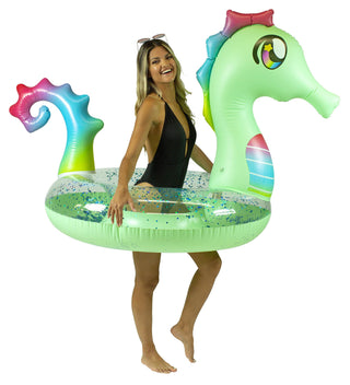 Glitter Sea Horse Jumbo 48" Pool Tube