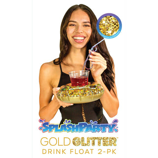 Gold Glitter Drink Float (2-Pack)