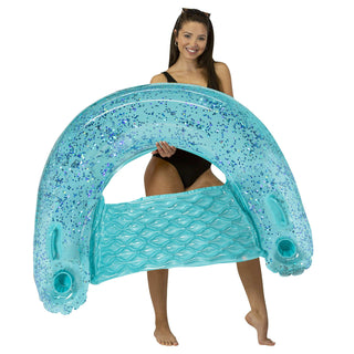 Aqua Glitter Jumbo 48" Sun Chair