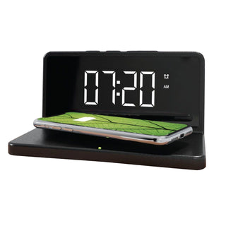 LED Alarm Clock with Wireless Charging