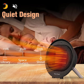 Portable Mini Ceramic Space Heater with Overheat Protection