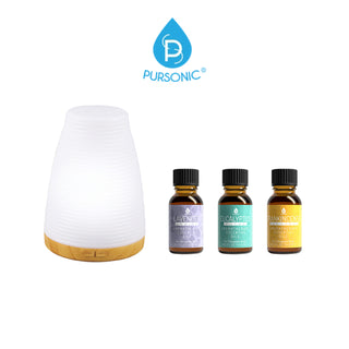 2in1 USB Aroma Diffuser Kit with Essential Oils (3-Pack)