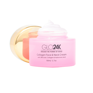 Crema de colágeno para rostro y cuello 24K