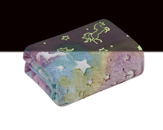 Soft & Cozy Glow in the Dark Throw - Glow Unicorn