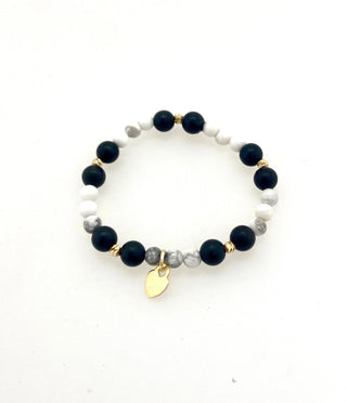 Mommy & Me - Genuine Gemstone Bracelet Set in "Belle" (Black)