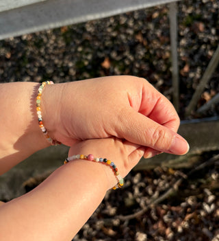 Mommy & Me - Genuine Gemstone Bracelet with Multicolored stones