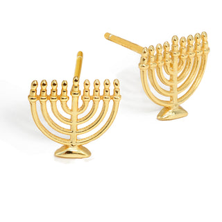 Menorah Hanukkah Earrings