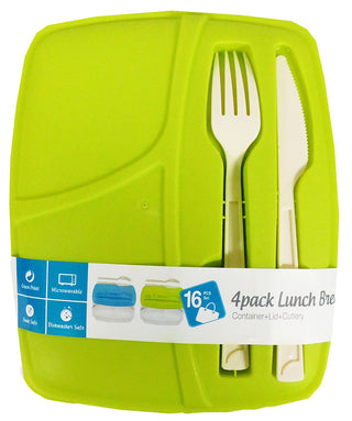 Lunch Break Square Container Set (4-Pack)