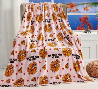 Pizza My Heart Throw Blanket - Fun & Playful Design