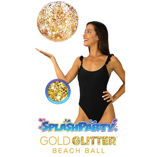 Gold Glitter Jumbo 13.75" Beach Ball