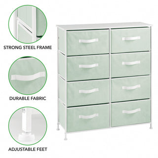 8-Drawer Spacious Unit - Mint/White