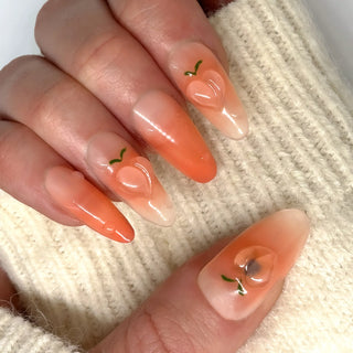 Reusable Microchipped NFC Press-On Nails - 🍑 SAY PEACH AGAIN 🍑