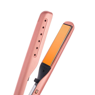 Flat Iron with Rose Gold Finish Twist Straightening Iron with Digital Display