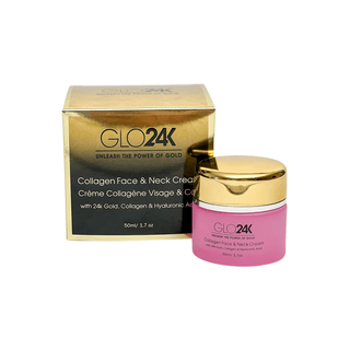 Glo24k Collagen Face Cream Neck Cream 24k Gold Infused Cream